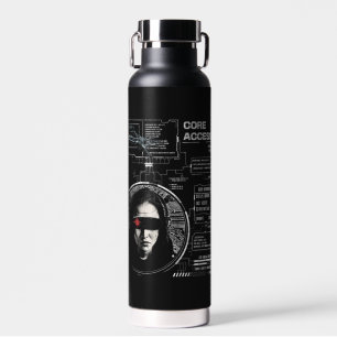 Crosswired - Techno-Brutalist Streetwear Design Waterfles