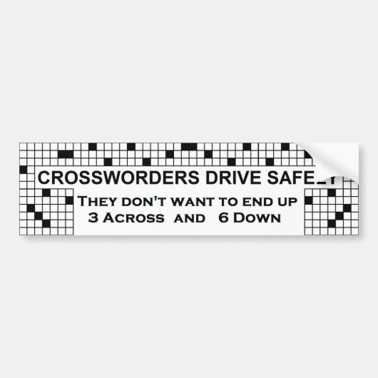 Crossword Bumpersticker (Voorkant)