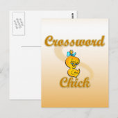 Crossword Chick Briefkaart (Voorkant / Achterkant)