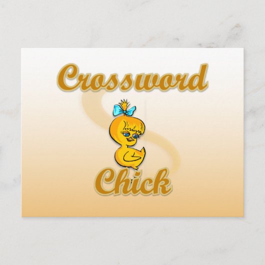 Crossword Chick Briefkaart (Voorkant)