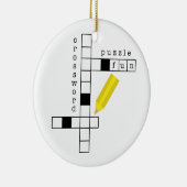 Crossword Fun Keramisch Ornament (Rechts)