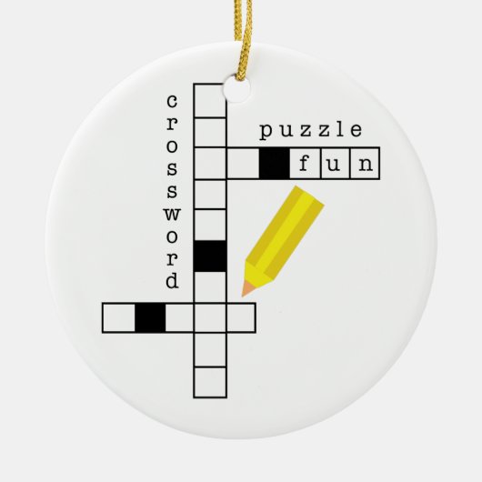 Crossword Fun Keramisch Ornament (Voorkant)
