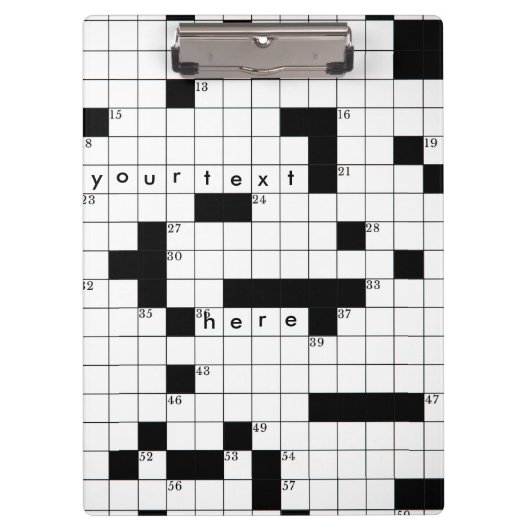 Crossword Grid Klembord (Voorkant)