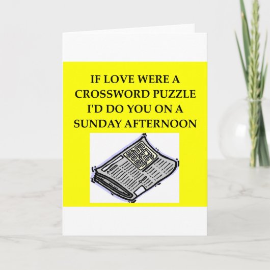 CROSSWORD puzzel liefhebber Feestdagen Kaart (Voorkant)