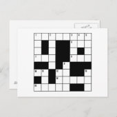 Crossword Puzzle Briefkaart (Voorkant / Achterkant)