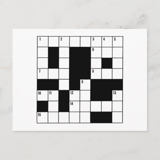 Crossword Puzzle Briefkaart (Voorkant)