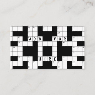 Crossword Puzzle Business Visitekaartje