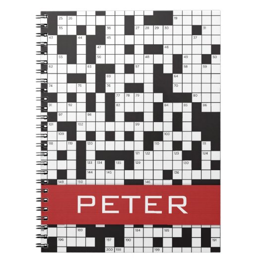 Crossword Puzzle Custom Name Notebook Notitieboek (Voorkant)