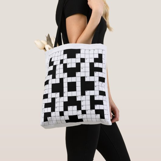 Crossword Puzzle Design Canvas tas (Dichtbij)