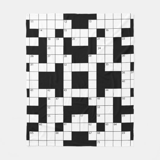 Crossword Puzzle Design Fleece Blanket (Voorkant)