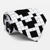 Crossword Puzzle Design Necktie Stropdas (Opgerold)