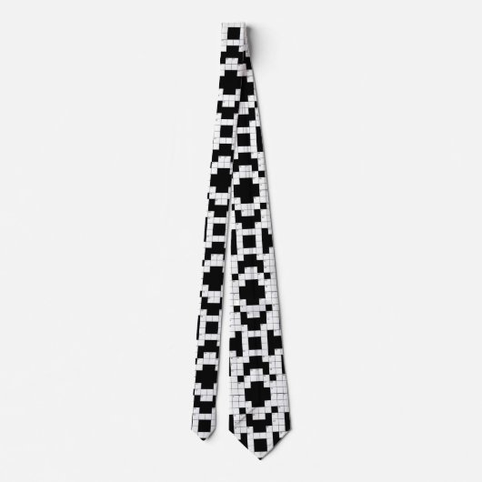 Crossword Puzzle Design Necktie Stropdas (Achterkant)