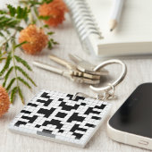 Crossword Puzzle Design Sleutelhanger (Voorkant Rechts)