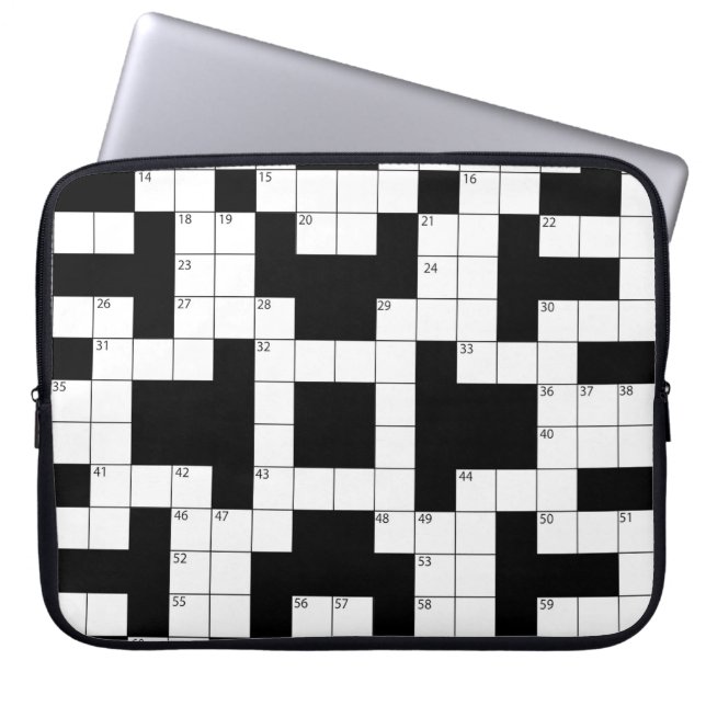 Crossword Puzzle Laptop Sleeve (Voorkant)
