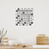 Crossword Puzzle Lover Poster (Keuken)