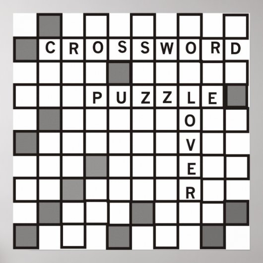 Crossword Puzzle Lover Poster (Voorkant)