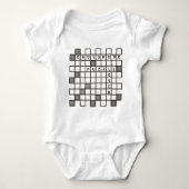 Crossword Puzzle Lover Romper (Voorkant)