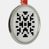 Crossword Puzzle Metalen Ornament (Rechts)