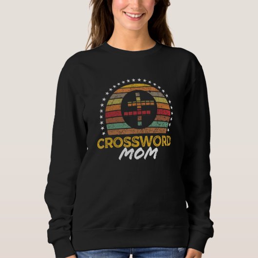 Crossword Puzzle Mom Mother Player Graphic Trui (Voorkant)