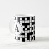 Crossword Puzzle Monogram Koffiemok (Voorkant links)