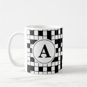 Crossword Puzzle Monogram Koffiemok (Links)