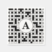 Crossword Puzzle Monogram Servetten (Voorkant)