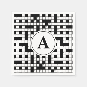 Crossword Puzzle Monogram Servetten