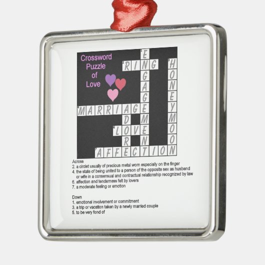 Crossword Puzzle of Love Ornament (Links)
