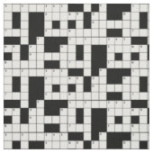 Crossword Puzzle Pattern Fabric Stof (Swatch)