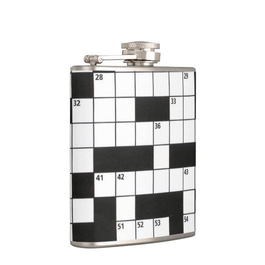 Crossword Puzzle Pattern Heupfles (Rechts)