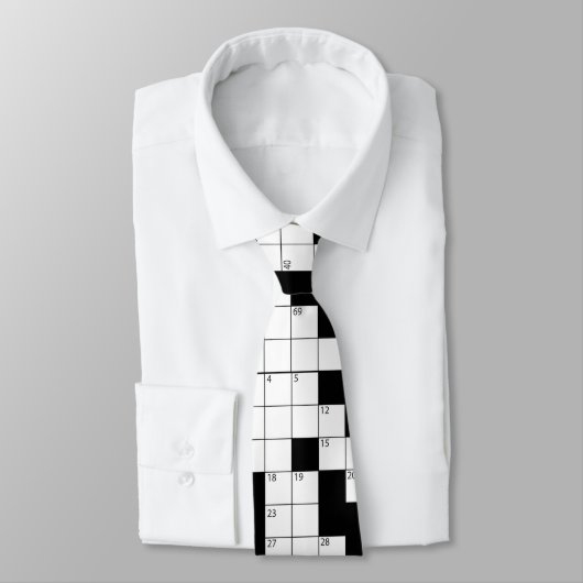 Crossword Puzzle Pattern Stropdas (Gebonden)