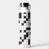 Crossword Puzzle Pattern Waterfles (Voorkant)