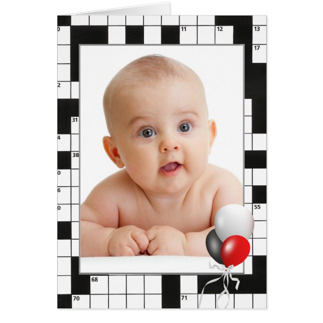 Crossword Puzzle photo card (Devant)