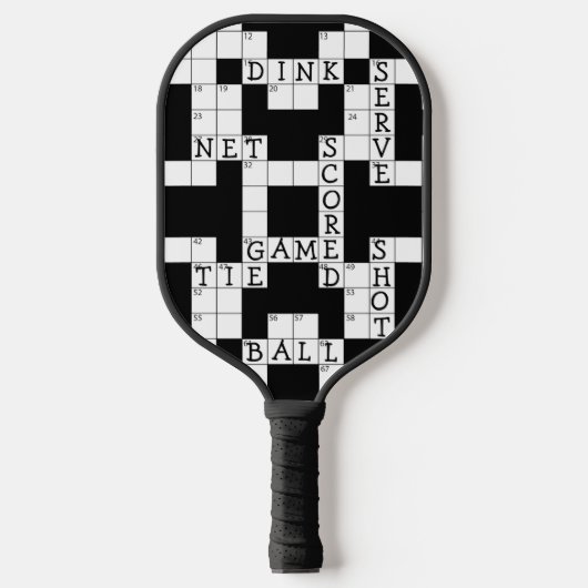 Crossword Puzzle PIckleball Words Pickleball Paddle (Voorkant)