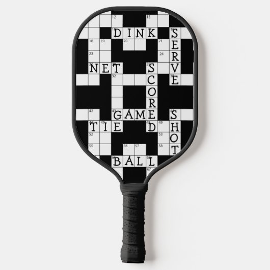 Crossword Puzzle PIckleball Words Pickleball Paddle (Achterkant)