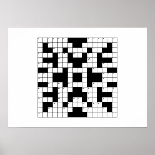 Crossword Puzzle Poster (Voorkant)