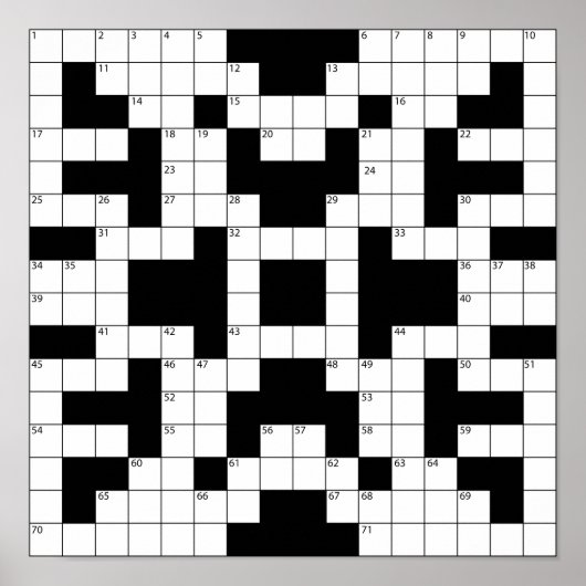 Crossword Puzzle Poster (Voorkant)
