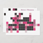 Crossword Puzzle Save the Date (Voorkant / Achterkant)