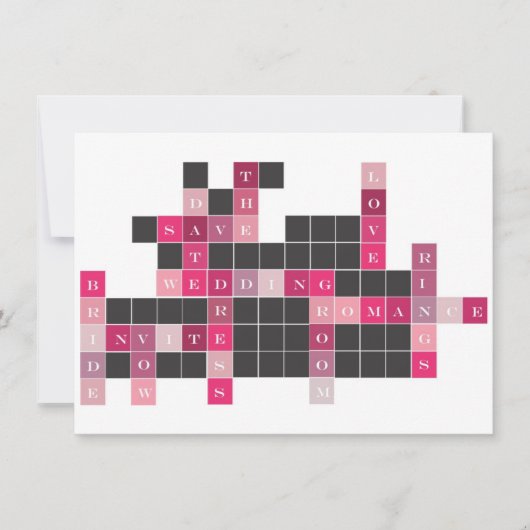 Crossword Puzzle Save the Date (Voorkant)