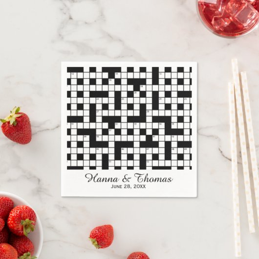 Crossword Puzzle Theme Weddenschap Servetten (Insitu)