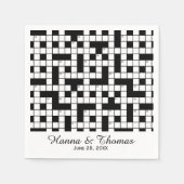 Crossword Puzzle Theme Weddenschap Servetten (Voorkant)