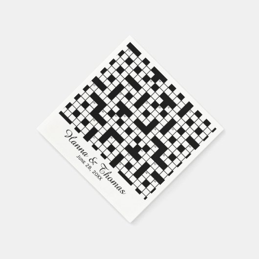 Crossword Puzzle Theme Weddenschap Servetten (Hoek)