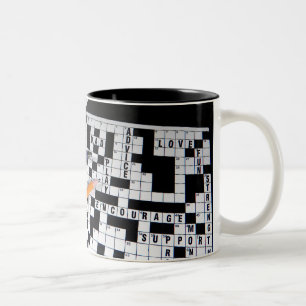 Crossword Puzzle Tweekleurige Koffiemok