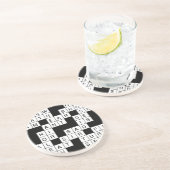 Crossword Puzzle Zandsteen Onderzetter (Zijkant)