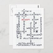 Crosswords Hund <3 Briefkaart (Voorkant / Achterkant)