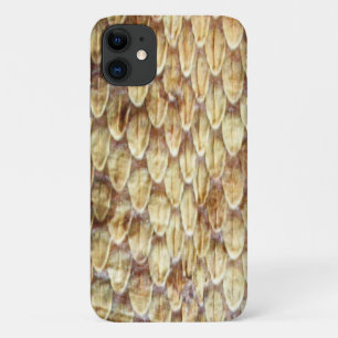 CROTALUS, AFGEDRUKT RATTLESNAKE SKIN-crème Brown iPhone 11 Hoesje