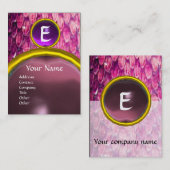 CROTALUS MONOGRAM AMETHYST, heldere, vette, roze p Visitekaartje (Voorkant / Achterkant)