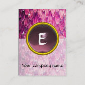 CROTALUS MONOGRAM AMETHYST, heldere, vette, roze p Visitekaartje (Achterkant)