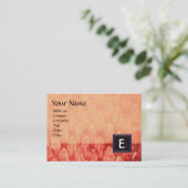 CROTALUS MONOGRAM, heldere, vette, zwarte rood Visitekaartje (Staand voorkant)