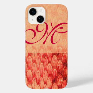 CROTALUS MONOGRAM rode roze fuchsie Case-Mate iPhone 14 Hoesje